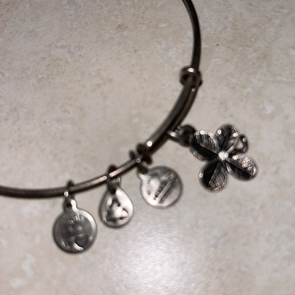 Alex and Ani adjusting bangle bracelet shamrock charm - Picture 4 of 5